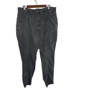 Old Navy men's XL joggers pants lounge wear gray burnout look charcoal slash poc